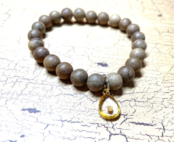 Mustard Seed Bracelet - Light Wood